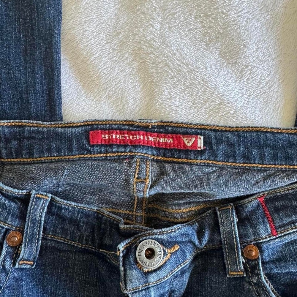 Y2K vintage Guess no back pocket bootcut flared jeans boho grunge - Picture 5 of 8